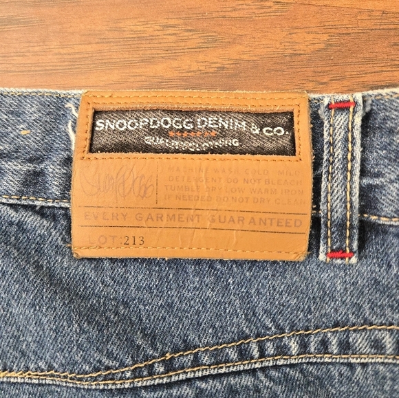 Vintage Snoop Dogg Denim Jeans Mens Size 36x30 Wide Leg Baggy Loose Pants - Picture 2 of 7